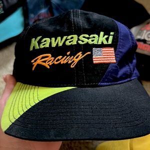 Vintage kawasaki racing snapback